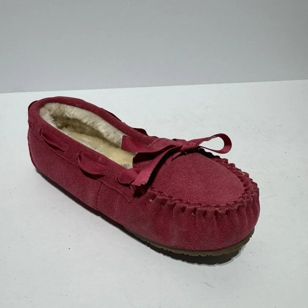 Minnetonka Girls Cassie Moccasin Slippers Size 1 M Big Kid